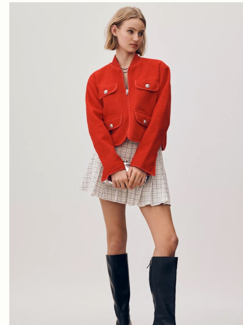 BLANKNYC Flying Private Cropped Bomber Jacket